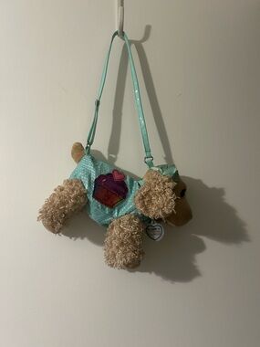 Poochie & Co COCKER SPANIEL Purse Cupcake Turquoise Dog Plush Stuffed Animl 12"